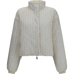 Beige Polyester Full-Length Jacket
