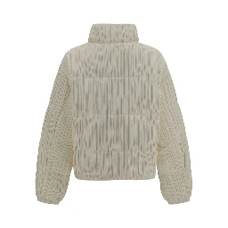 Beige Polyester Full-Length Jacket
