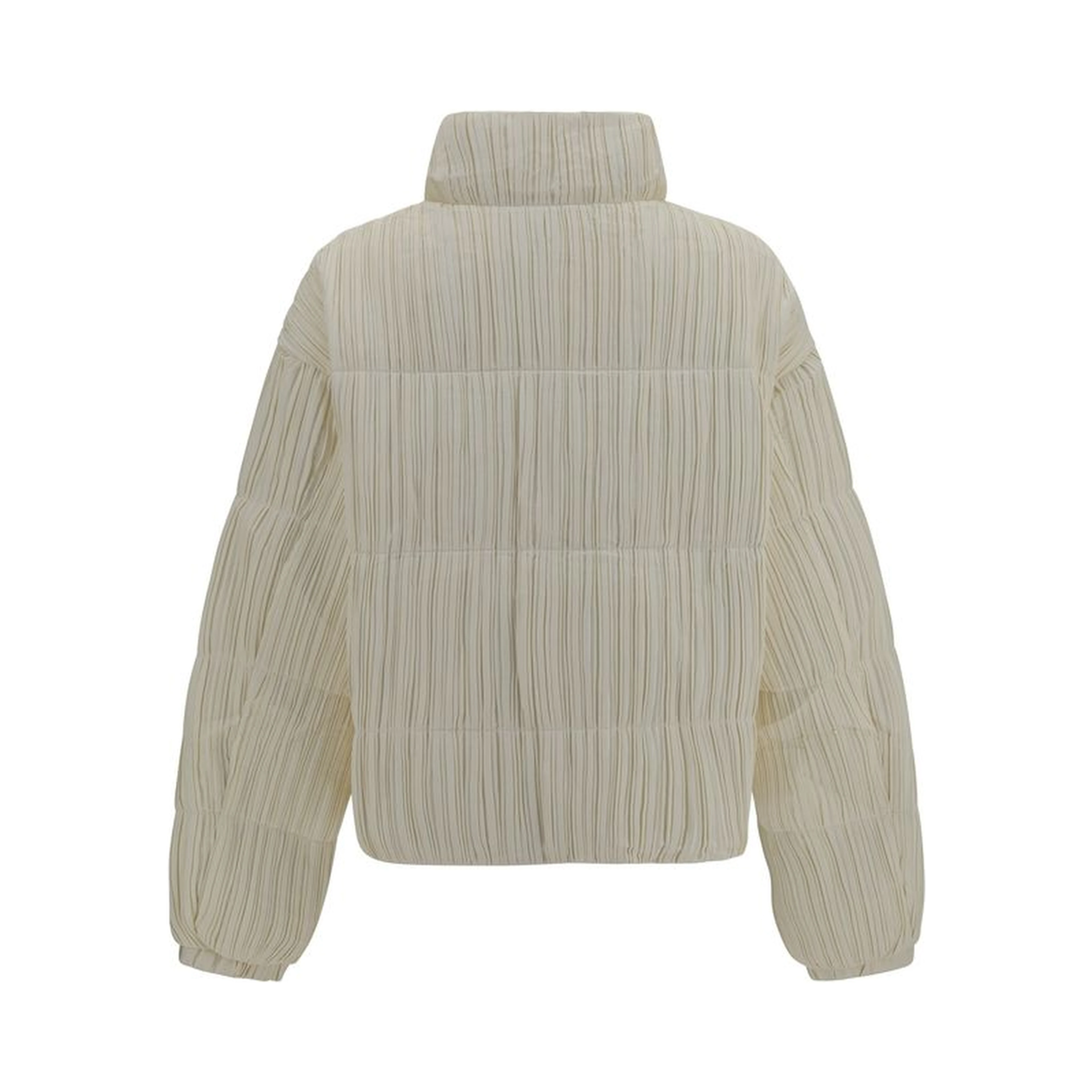Beige Polyester Full-Length Jacket