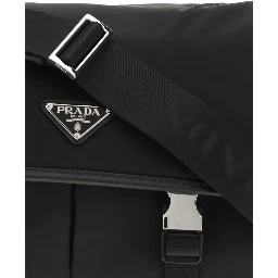 Black Polyamide Shoulder Bag