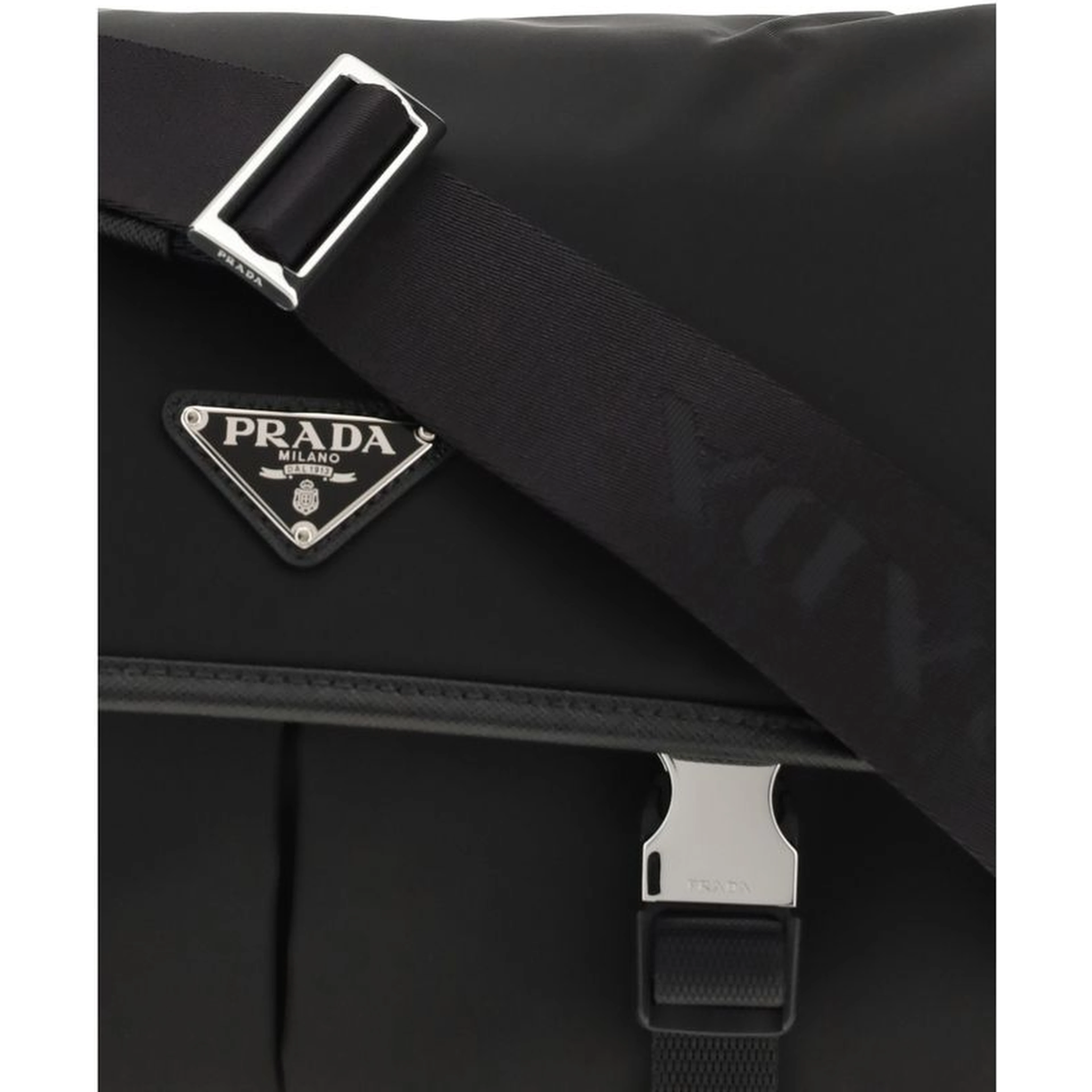 Black Polyamide Shoulder Bag