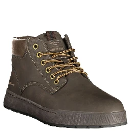 Brown Polyurethane Men's Sneaker
