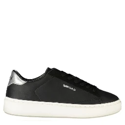 Black Polyurethane Womens Sneaker