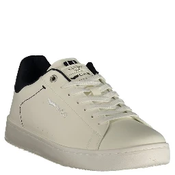 White Polyurethane Men's Sneaker