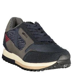 Blue Polyurethane Men's Sneaker