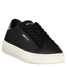 Black Polyurethane Womens Sneaker