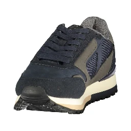 Blue Polyurethane Men's Sneaker
