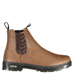 Brown Polyurethane Men Boot