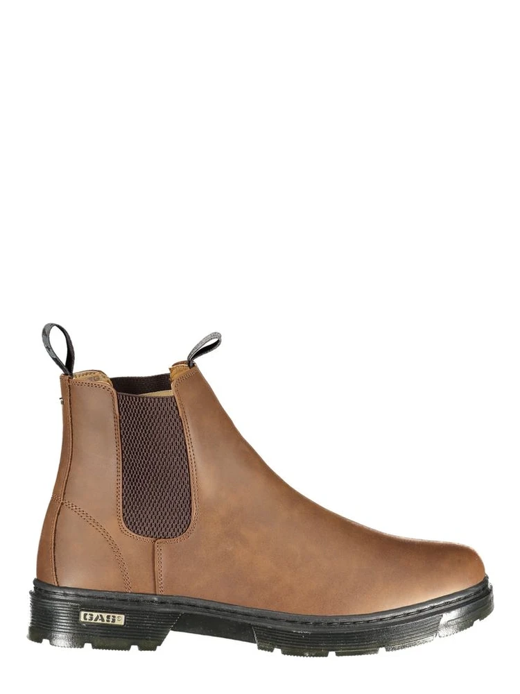 Brown Polyurethane Men Boot