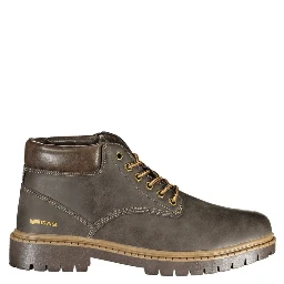 Brown Polyurethane Men's Boot
