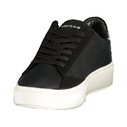 Black Polyurethane Womens Sneaker