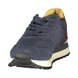 Blue Polyurethane Men's Sneaker