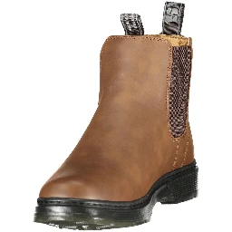 Brown Polyurethane Men Boot