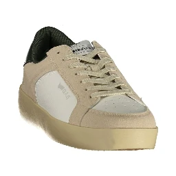 White Polyurethane Men's Sneaker