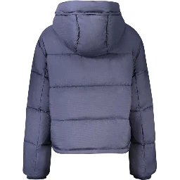 Blue Polyester Womens Jacket