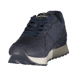 Blue Polyurethane Men's Sneaker