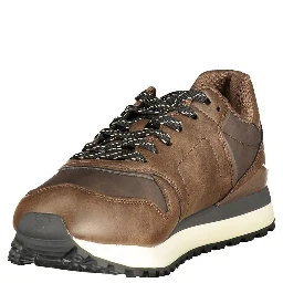 Brown Polyurethane Men's Sneaker