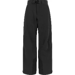 Black Polyester Athletic Pants