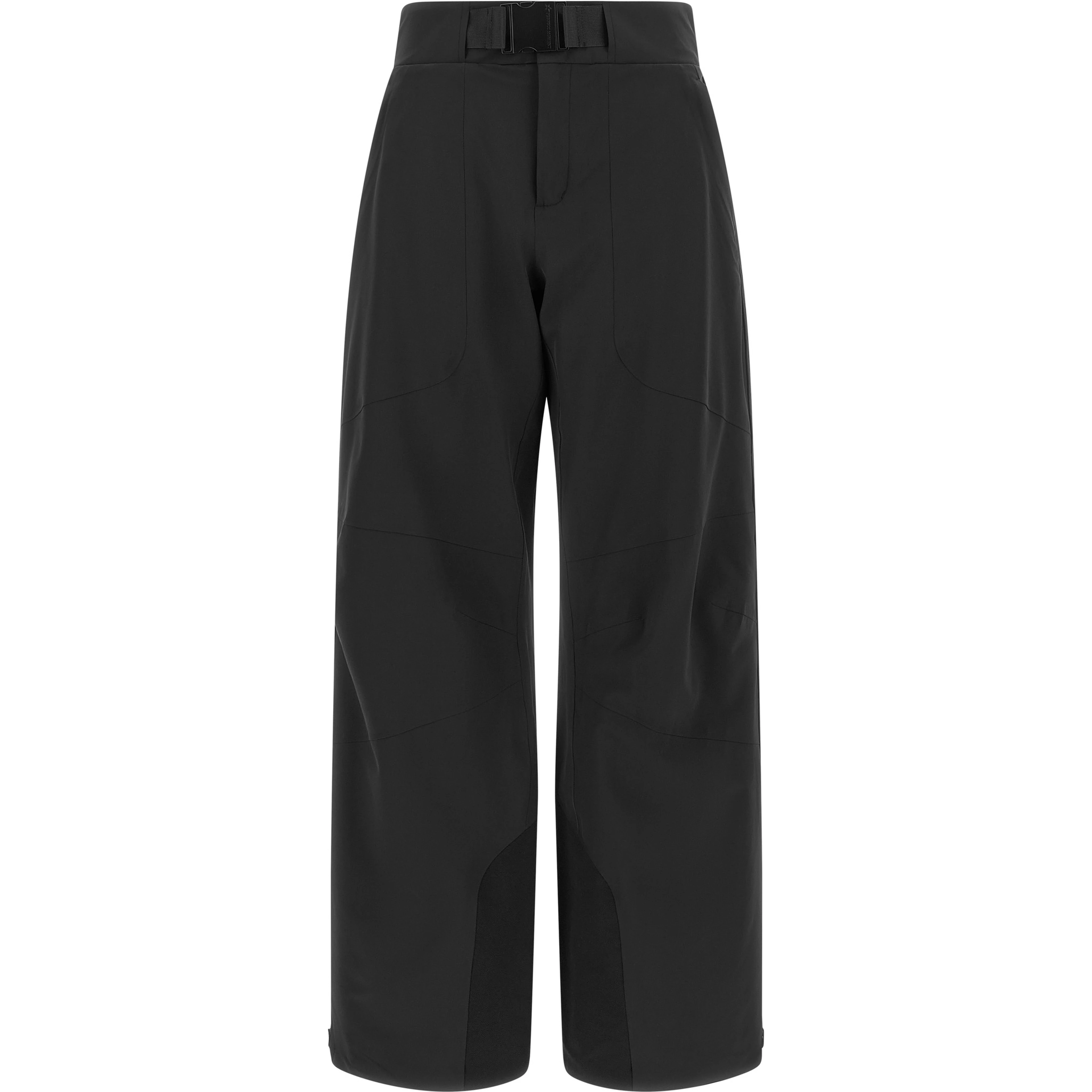 Black Polyester Athletic Pants