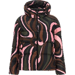 Multicolor Polyamide Full-Length Jacket