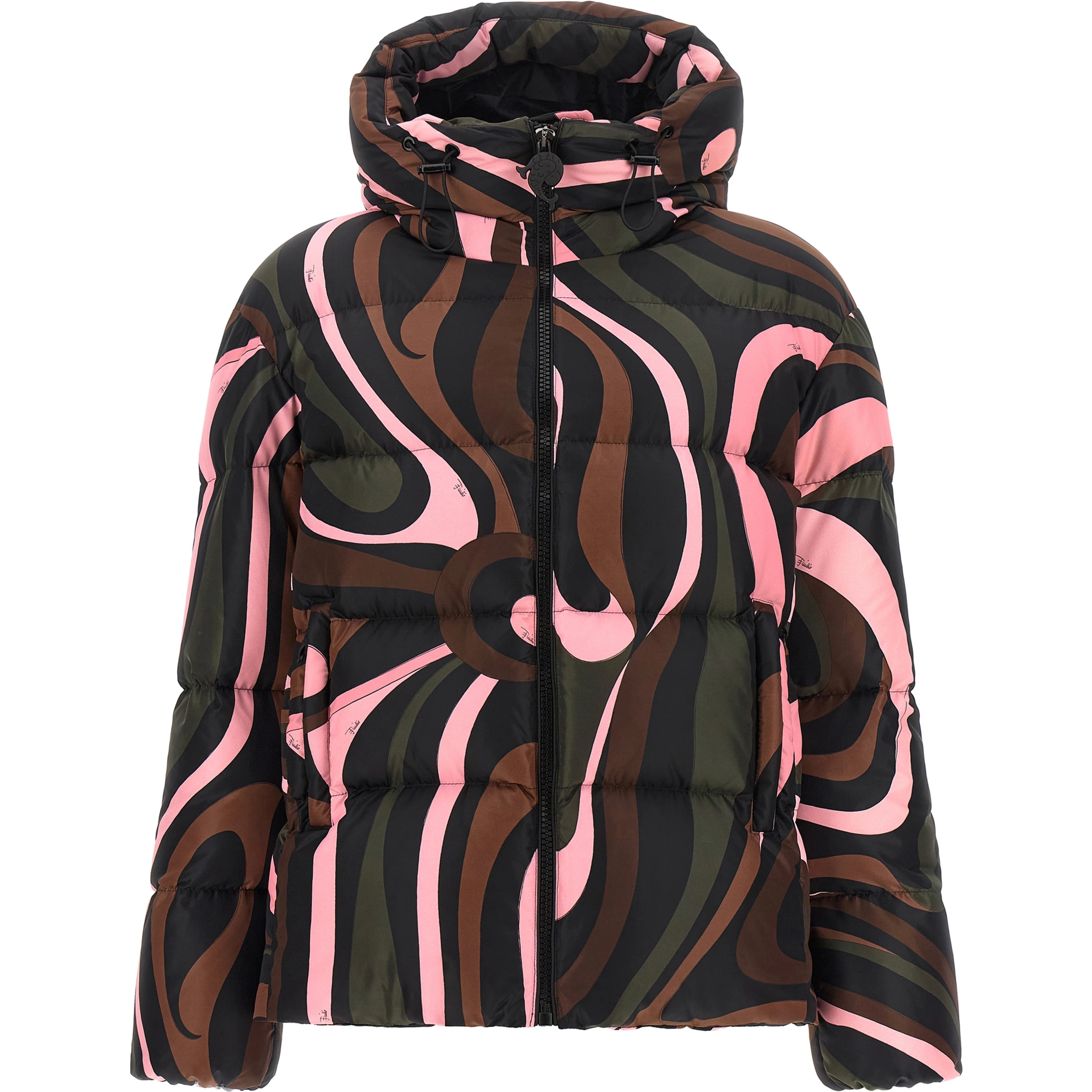 Multicolor Polyamide Full-Length Jacket