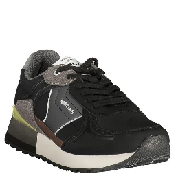 Black Polyurethane Men's Sneaker