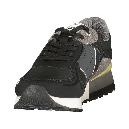 Black Polyurethane Men's Sneaker