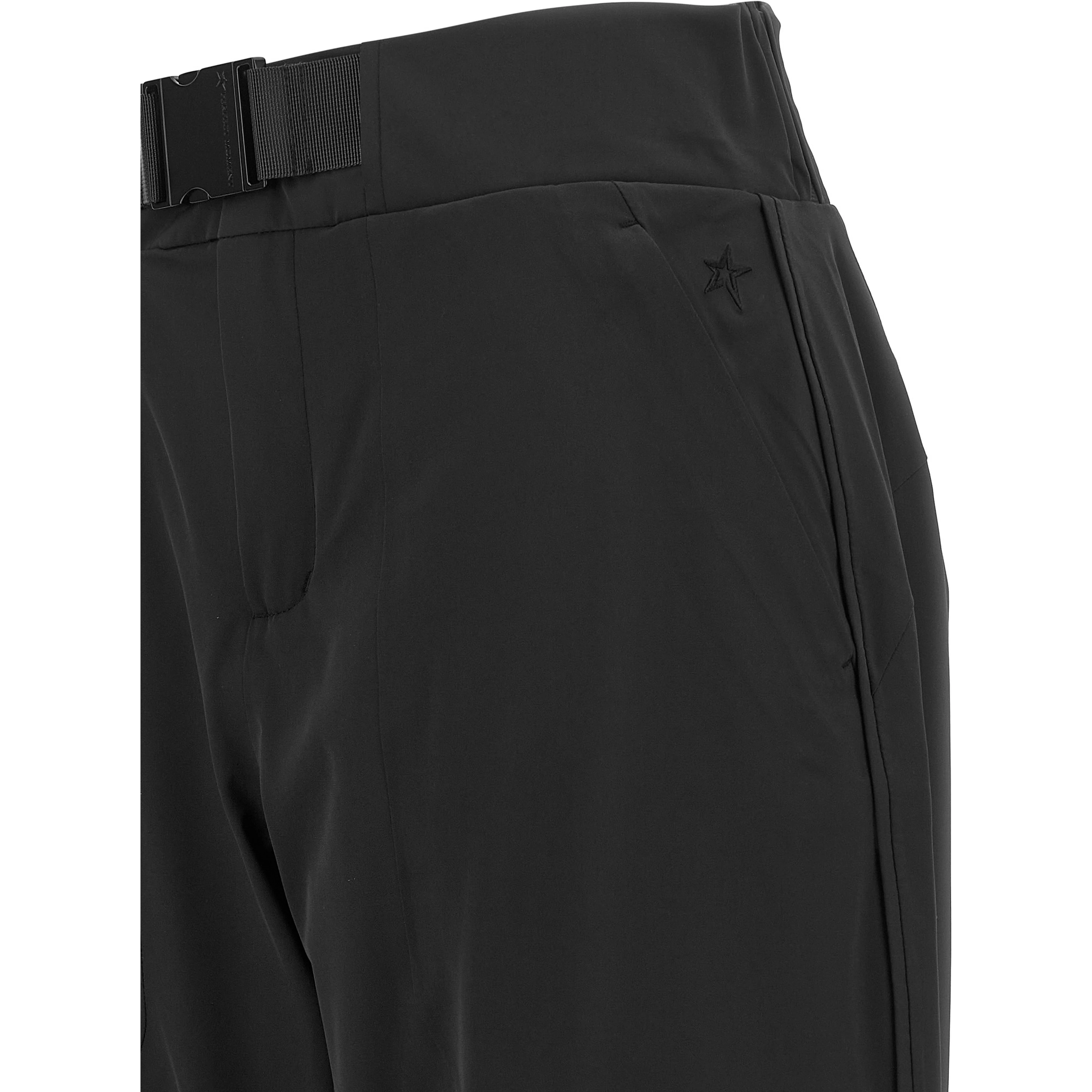 Black Polyester Athletic Pants