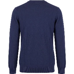 Blue Wool Men Sweater