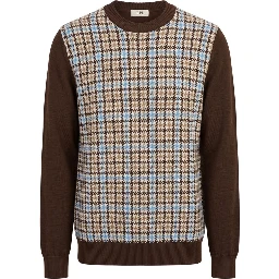 Brown Wool Men Sweater