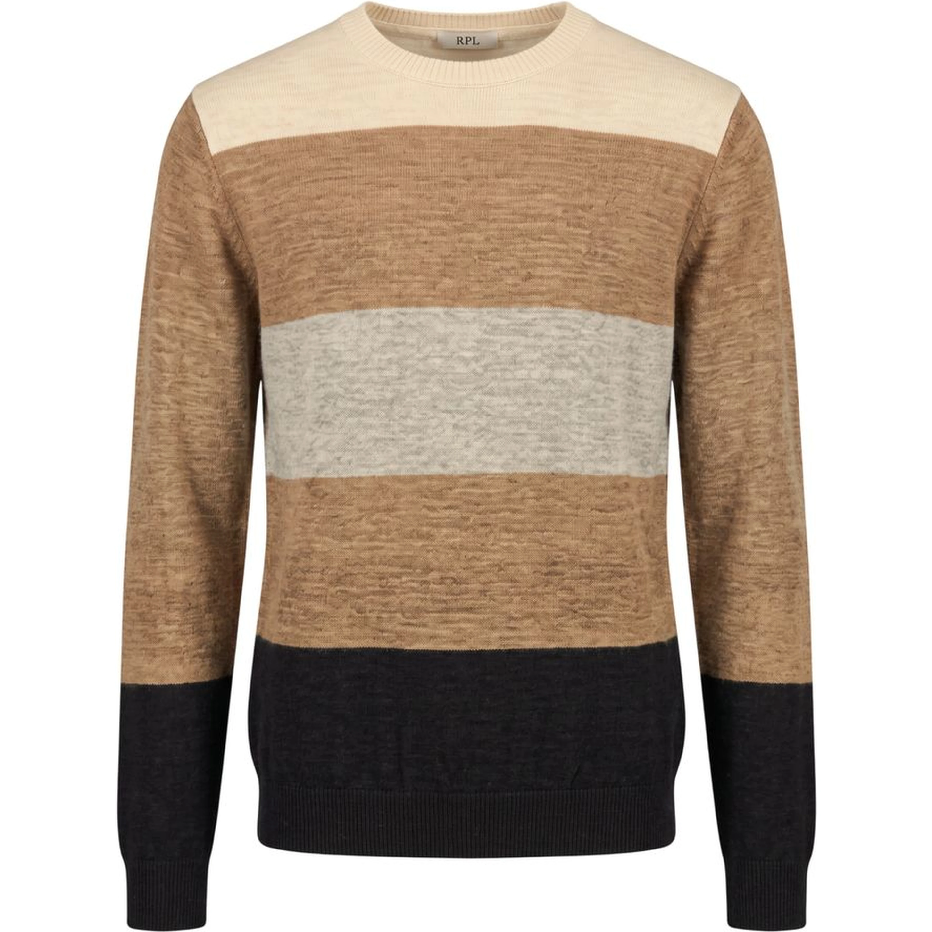 Beige Wool Men Sweater