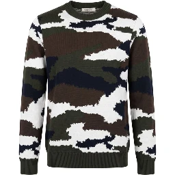 Green Wool Men Sweater