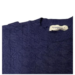 Blue Wool Men Sweater