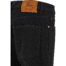 Black Cotton Straight-Leg Jeans