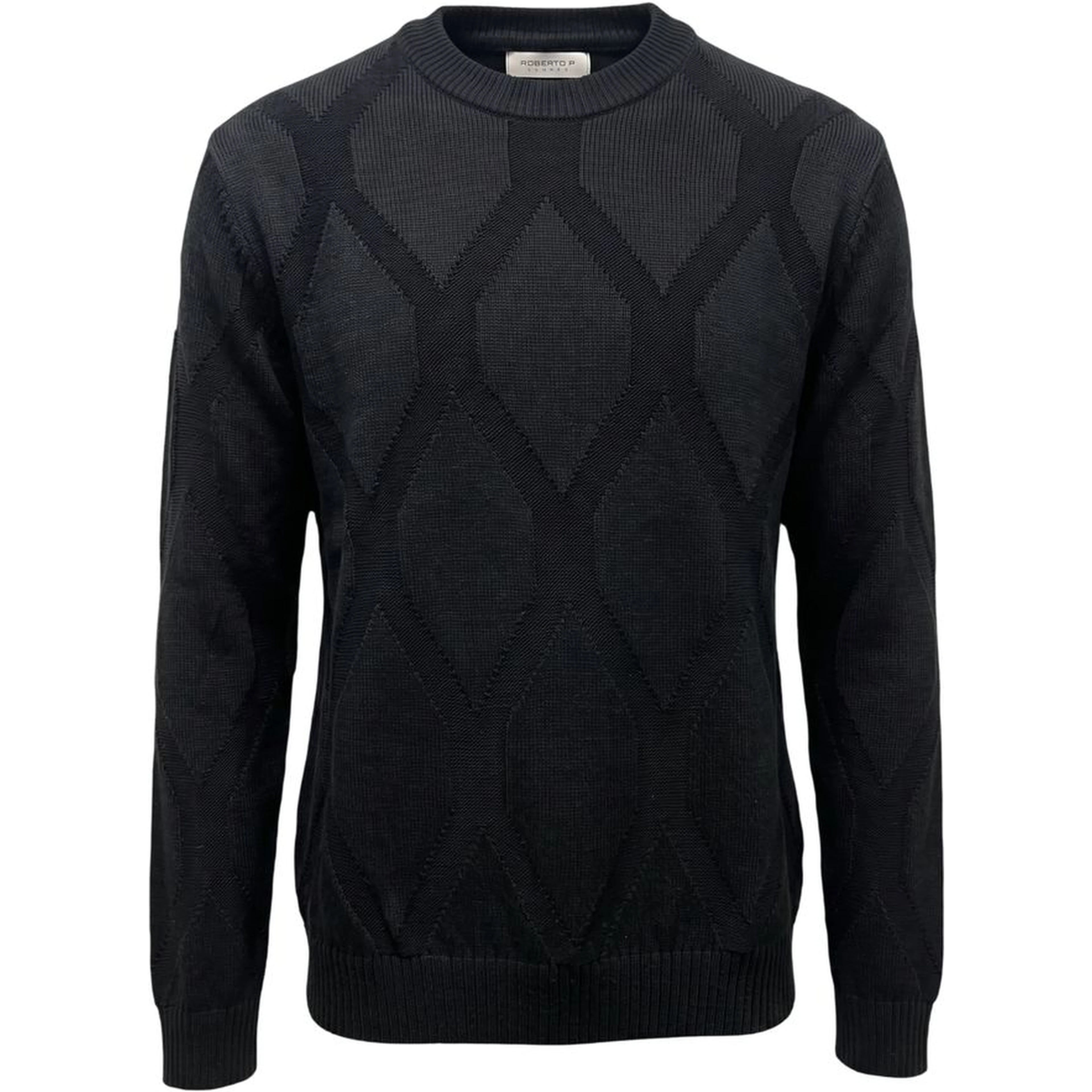 Black Wool Men Sweater