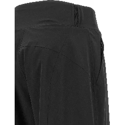 Black Polyester Athletic Pants