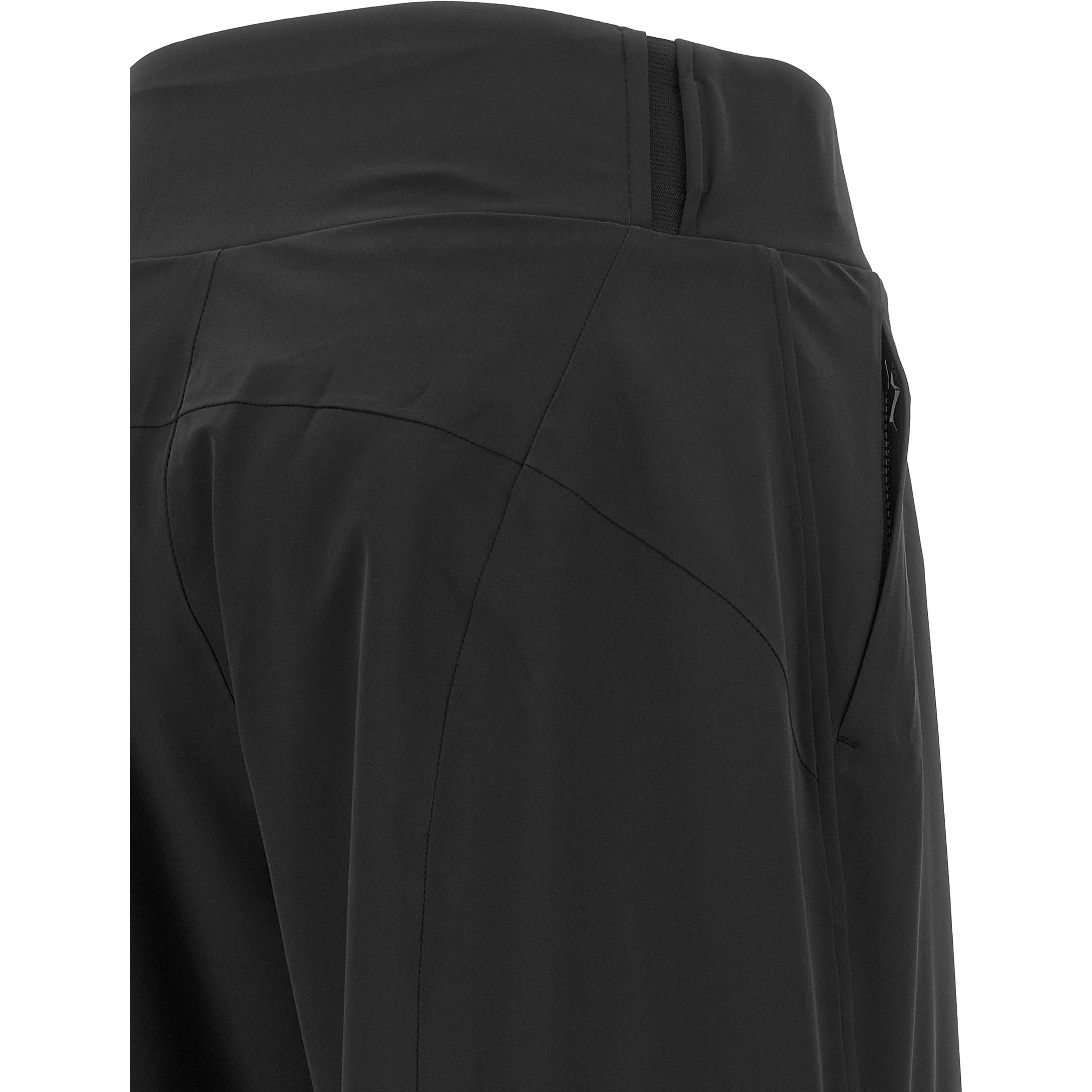 Black Polyester Athletic Pants