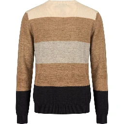 Beige Wool Men Sweater