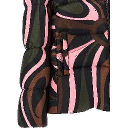 Multicolor Polyamide Full-Length Jacket