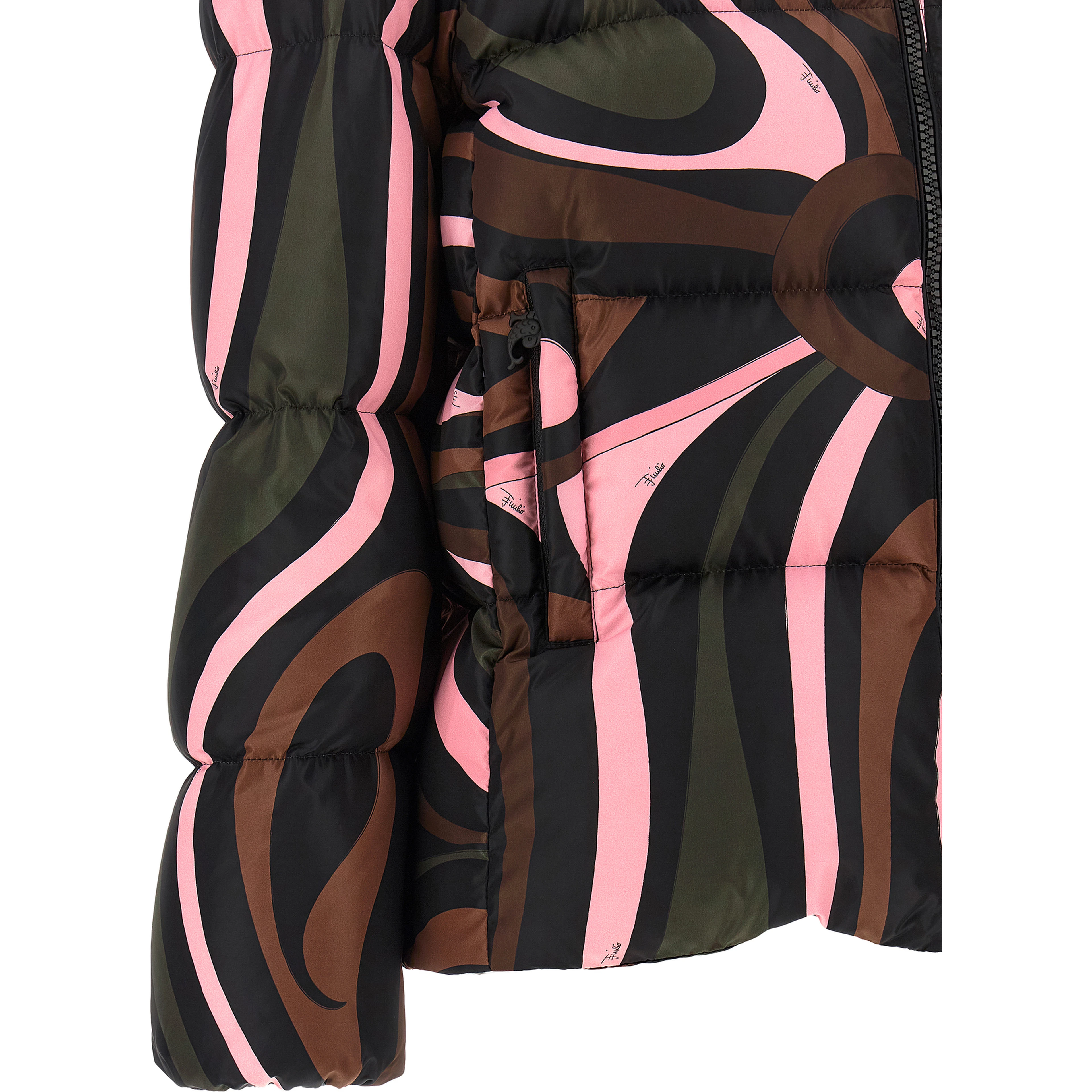 Multicolor Polyamide Full-Length Jacket