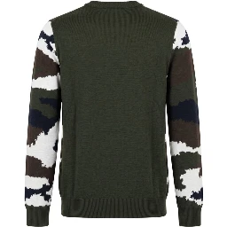 Green Wool Men Sweater