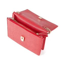 Red Polyethylene Crossbody Bag