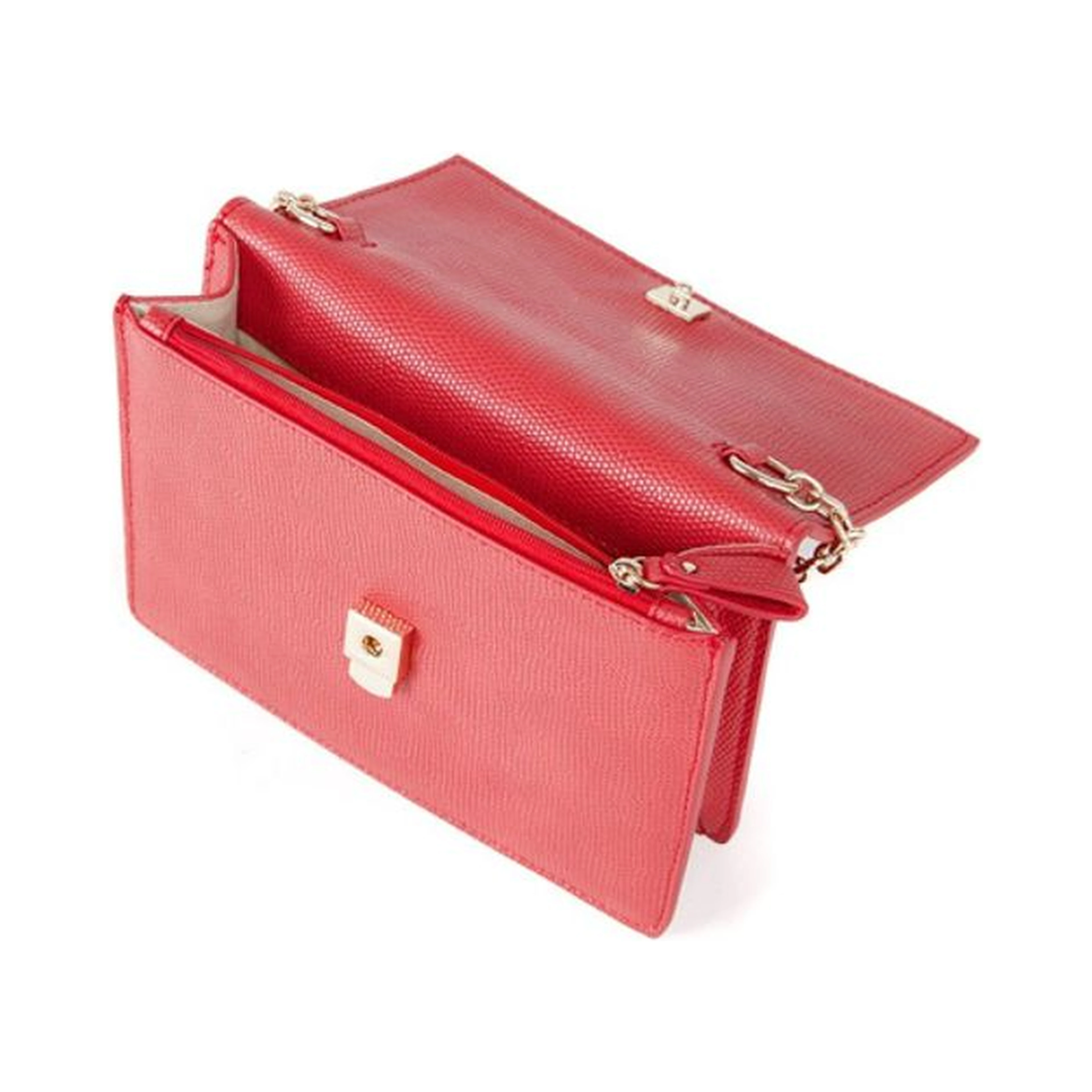 Red Polyethylene Crossbody Bag