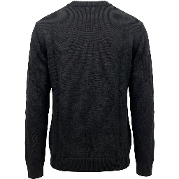 Black Wool Men Sweater