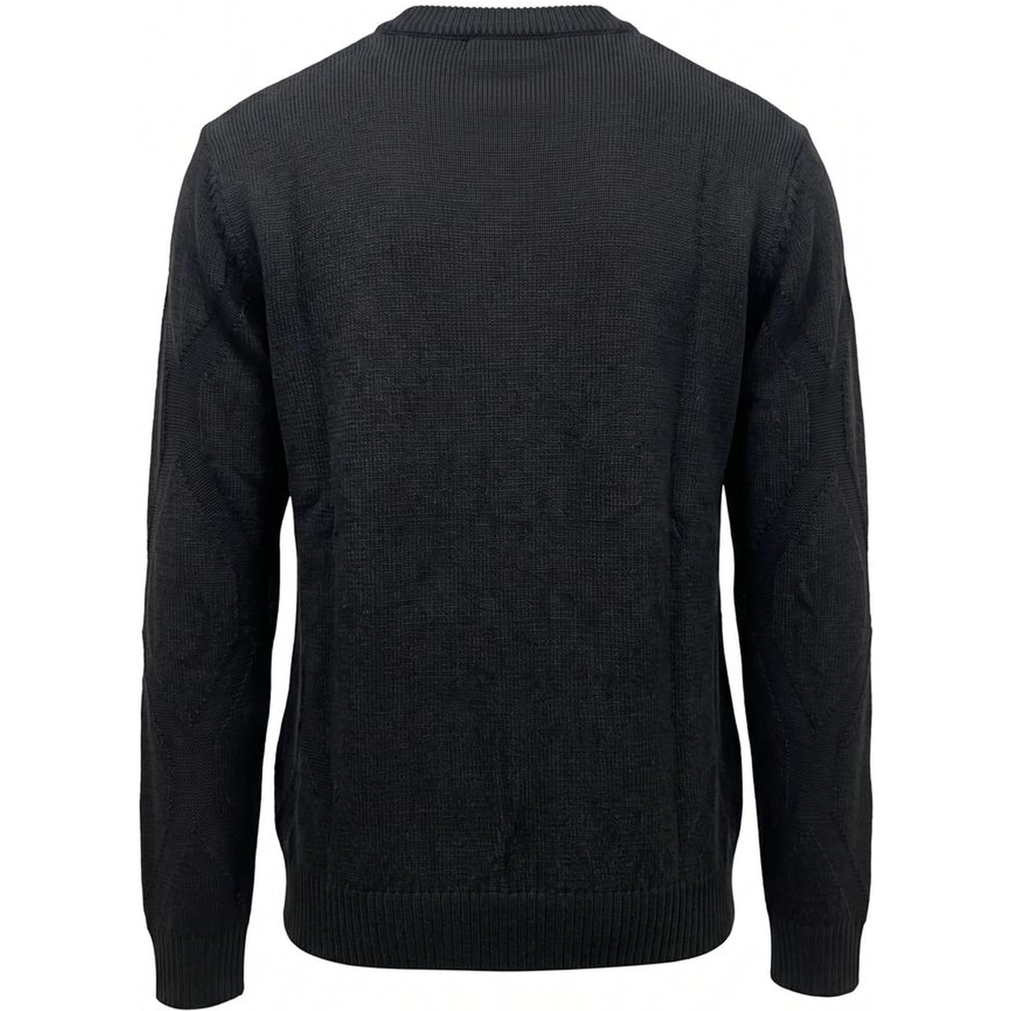 Black Wool Men Sweater