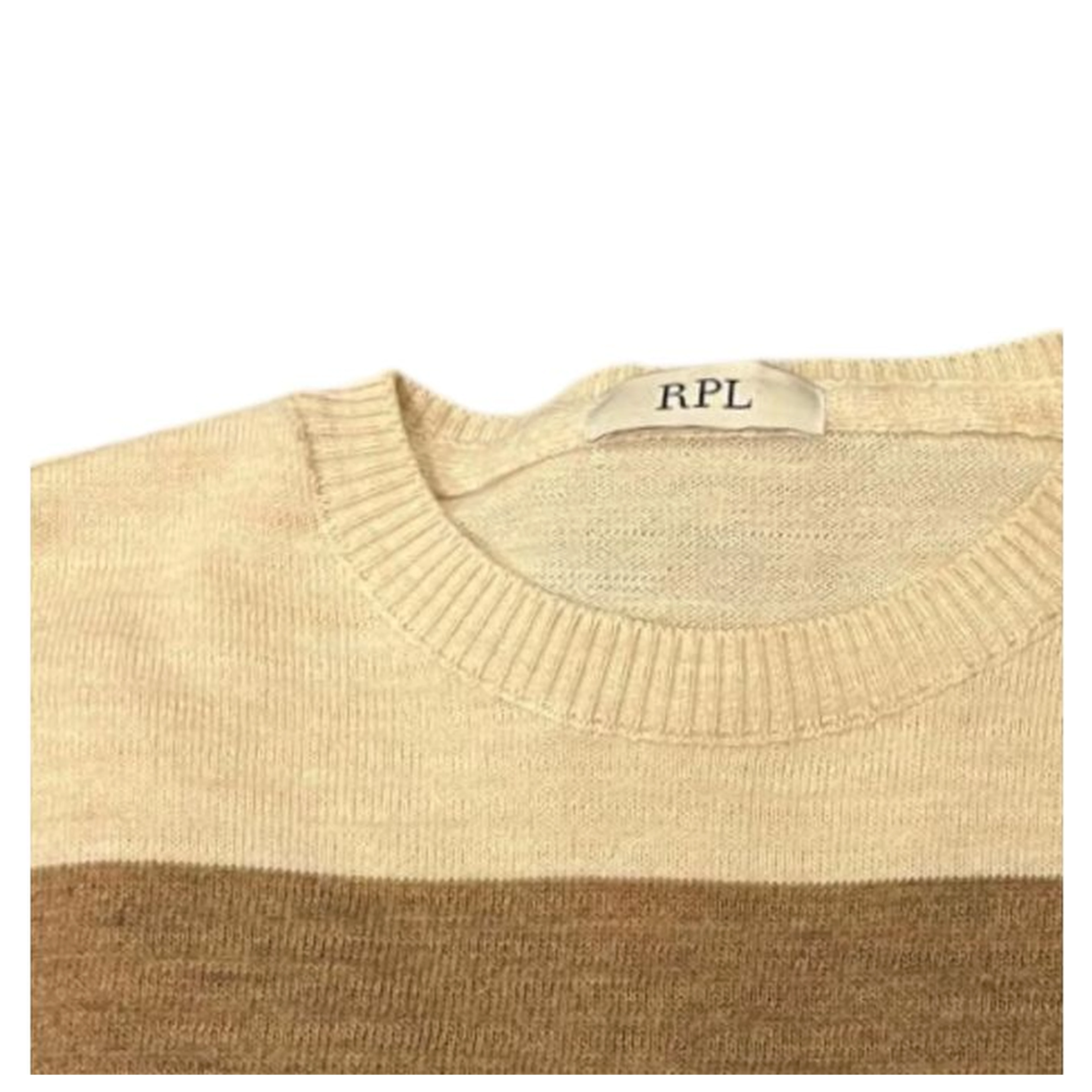 Beige Wool Men Sweater