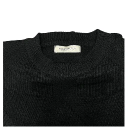 Black Wool Men Sweater