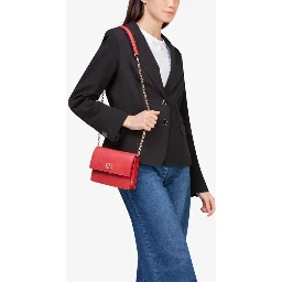 Red Polyethylene Crossbody Bag