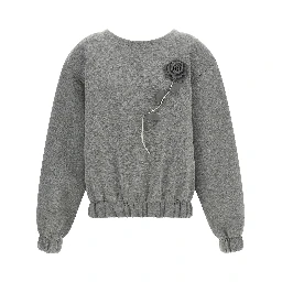 Gray Viscose Sweatshirt