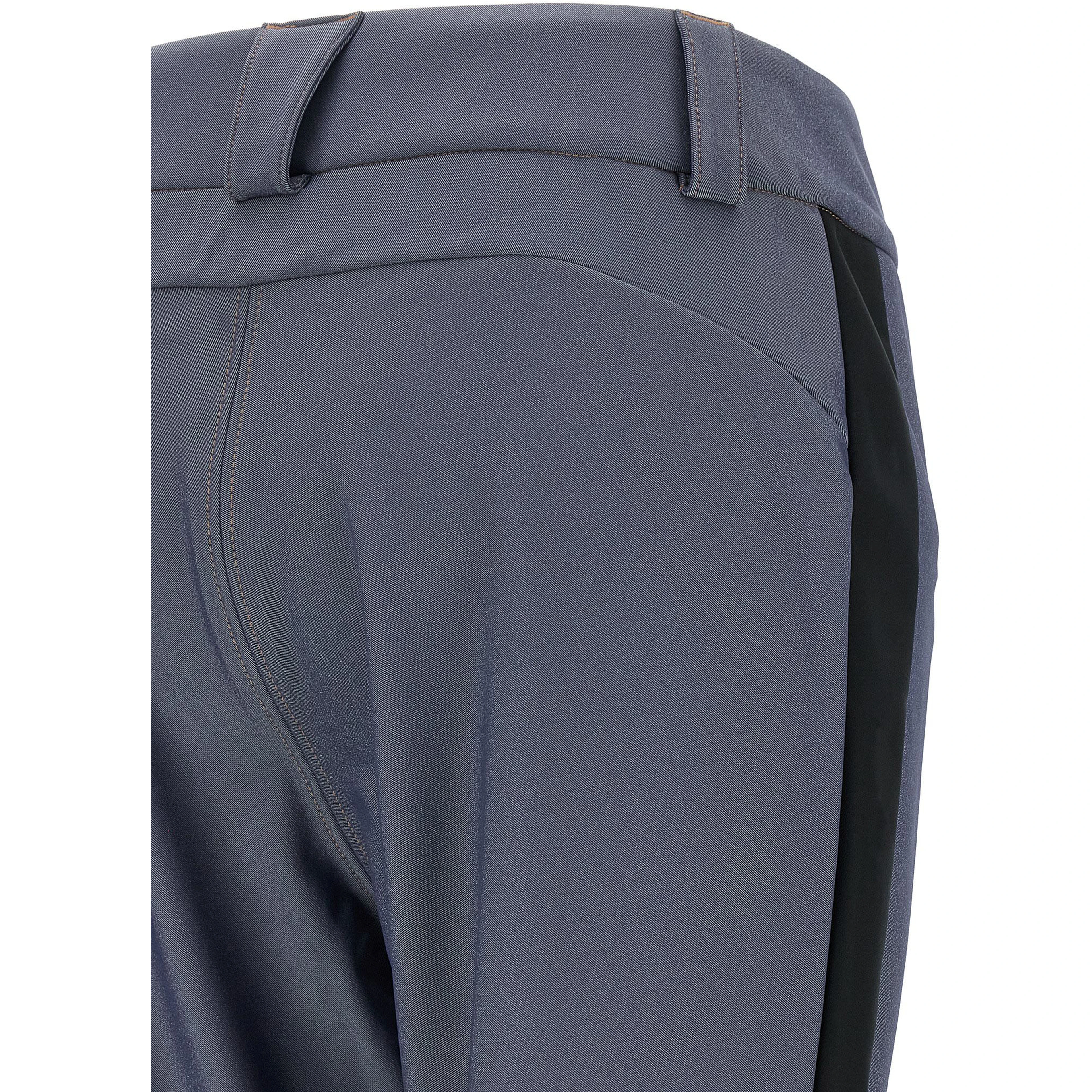 Gray Polyester Athletic Pants